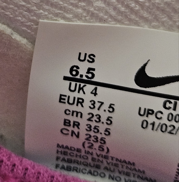 Nike Ephic Phantom React Sneakers White Black Laser, Fuchsia, Psychic Purple 6.5 - Picture 11 of 11